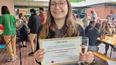 Rebekka Lauer erhält den „Heinz-Friedrich Schöler Umweltpreis“ für ihre exzellente Masterarbeit